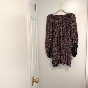 Natalie Martin Silk Shift Dress 3/4 Sleeve Small